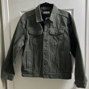 Line of Trade Mens Army Green Denim Jacket